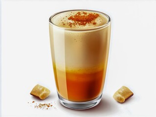 Santol Shake on a transparent background photorealistic with a soft subtly spiced blend and natural lighting