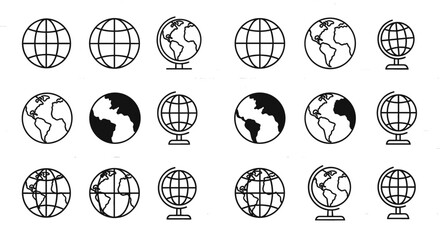 Detailed earth globe outlines showcasing geography and global connection, representing education, exploration, and international awareness concept