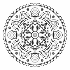 a black and white circular pattern