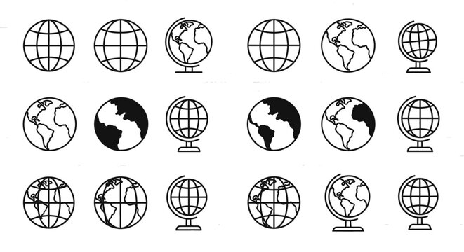 Detailed earth globe outlines showcasing geography and global connection, representing education, exploration, and international awareness concept