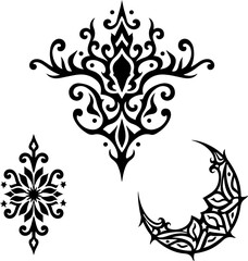 Tribal Flame Tattoo Designs vector bundle