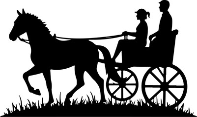 Vintage Horse Carriage Medieval Knight on Horseback  vector bundle