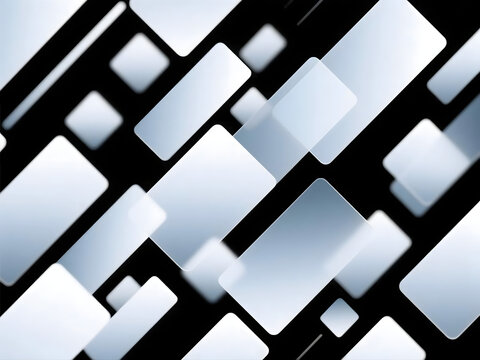 A soft, modern abstract background featuring translucent overlapping rectangles and parallelograms with a diagonal pattern with small and long size overlapping each other scattered throughout the area