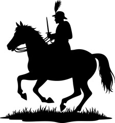 Vintage Horse Carriage Medieval Knight on Horseback  vector bundle