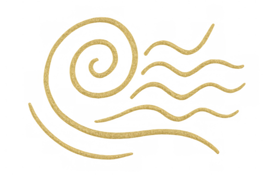 Sparkling golden glitter swirling into dynamic spiral, creating luxurious festive pattern against transparent backdrop