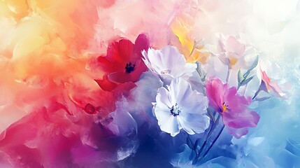 Colorful abstract floral bouquet