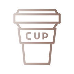 Plastic Cup Gradient Icon. Can be used for website UI and mobile applications.