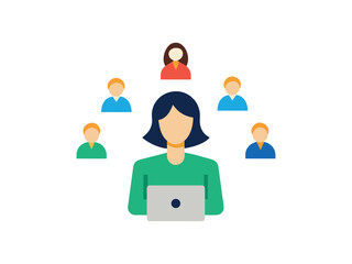 social network icon on white background 