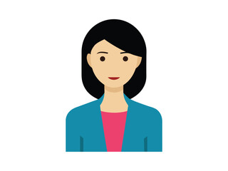 business woman vector illustration on white background 