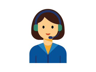 girl with a microphone on white background 