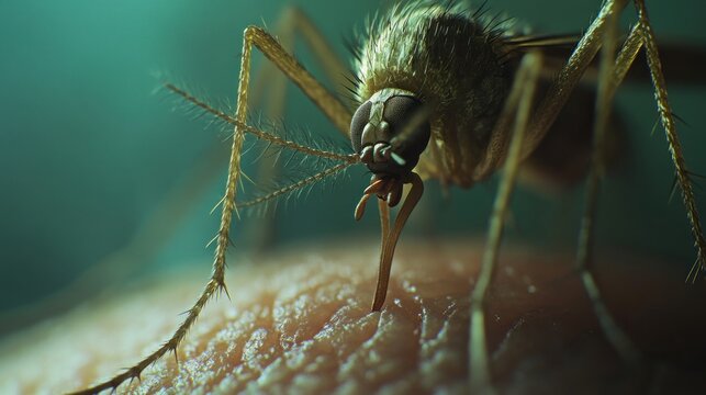 Close-up of a mosquito feeding (1)