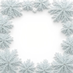 Winter Snowflake Border Background