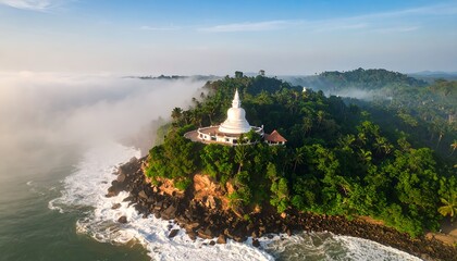 Paravi Duwa Temple Sri Lanka Aerial View.