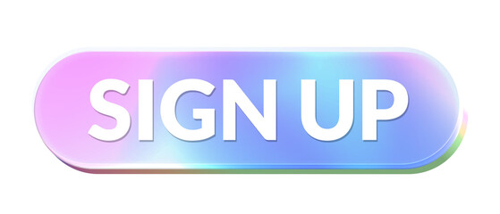 Holographic Sign Up Button – Shiny Neon UI Element for App and Web Design
