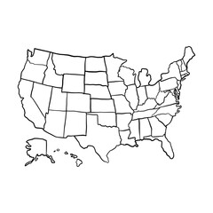 usa map vector illustration