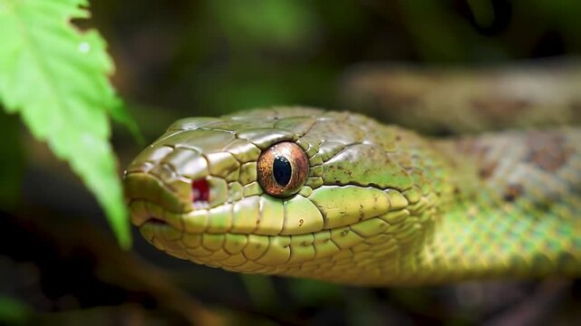 Corn Snake slow motion moving animation high resolution cinematic Creative video, Beautiful pet snake ,Close up picture of a beautiful Corn snake.