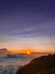 sunset at the mountain