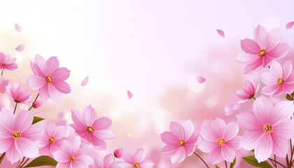 Fototapeta premium Pink flower nature garden floral blossom petal spring bloom