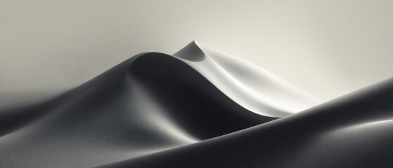Sand dune landscape with minimal monochromatic design for backdrop or wallpaper