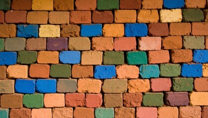 Multicolored Brick Texture Background