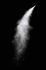 White Smoke Plume Against Dark Background