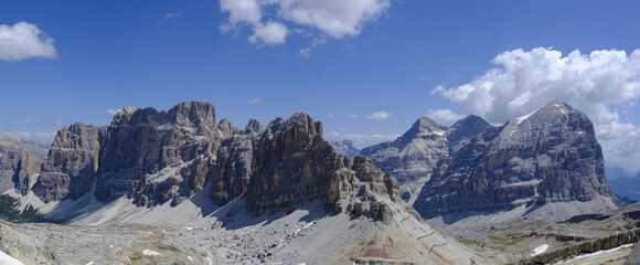 Lagazuoi Peaks in the Dolomite Mountains, Italy