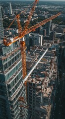 Construction site aerial view