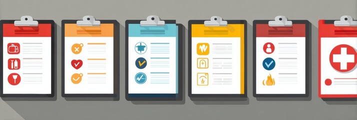 Guidelines for First Aid Preparedness With Checklists and Icons for Emergency Situations