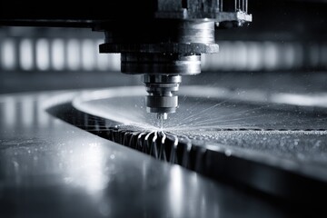 Automated fiber placement (AFP) machine weaving carbon fiber aircraft parts with laser guidance 