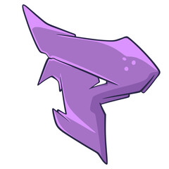 Obraz premium P Graffiti Font Typography Urban Illustration 