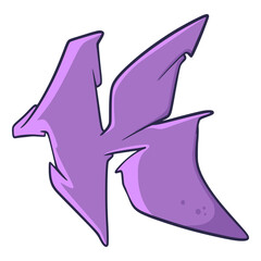 K Graffiti Font Typography Urban Illustration 