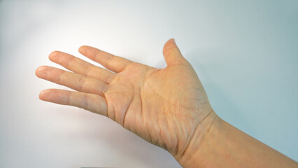 Open Palm Hand Gesture Expressing Desire and Help