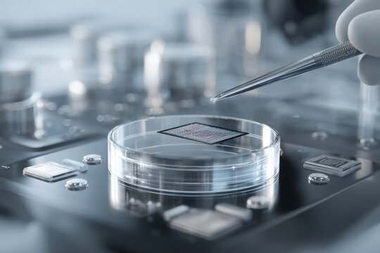 Micro-electromechanical systems (MEMS) cleanroom producing microscopic sensors 