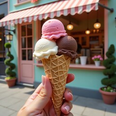 Summer ice cream cone