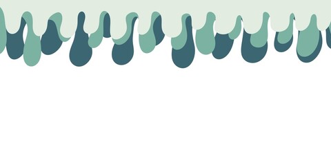 Abstract composition with circles of different sizes and dark green frame. Modern and minimalistic.