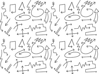 Abstract Hand Drawn Arrow Pattern