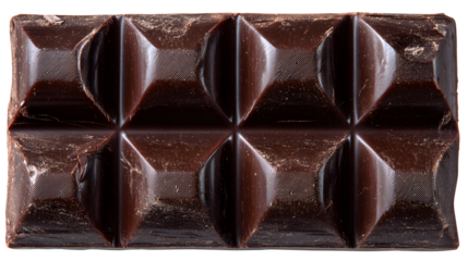 A chocolate bar with a dark brown color