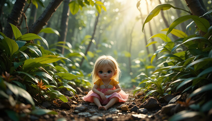 little doll in the jungle