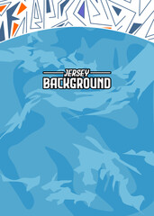 Light sky blue camo pattern gives a fresh military-inspired jersey background.