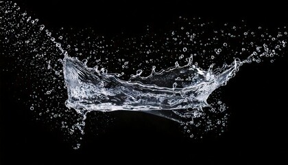 a transparent water splash swirls shapes micro speed photography