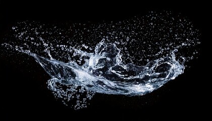 a transparent water splash swirls shapes micro speed photography