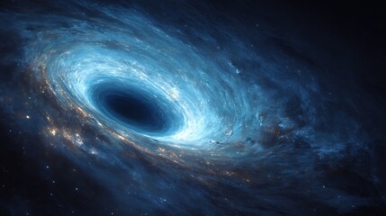 Abstract Space Black Hole with Swirling Light and Energy