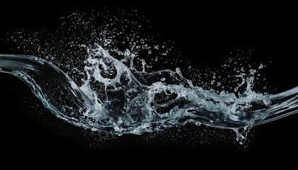 Obraz premium a transparent water waves fluids splashing random swirls waves flow