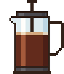 Pixel art French press