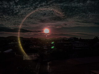 beam of sunset

