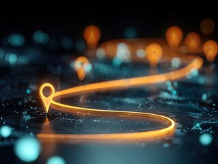 Digital Governance Concept With Navigational Path And Symbolic Elements