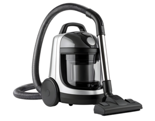 Modern vacuum cleaner on a black background
