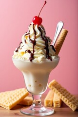 ice cream with chocolate