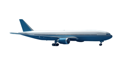 Airplane illustration commercial jet airliner aviation travel transportation design for flight travel isolated on transparent background