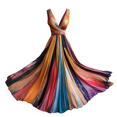 Vibrant Patchwork Maxi Dress: Bohemian Fashion Design